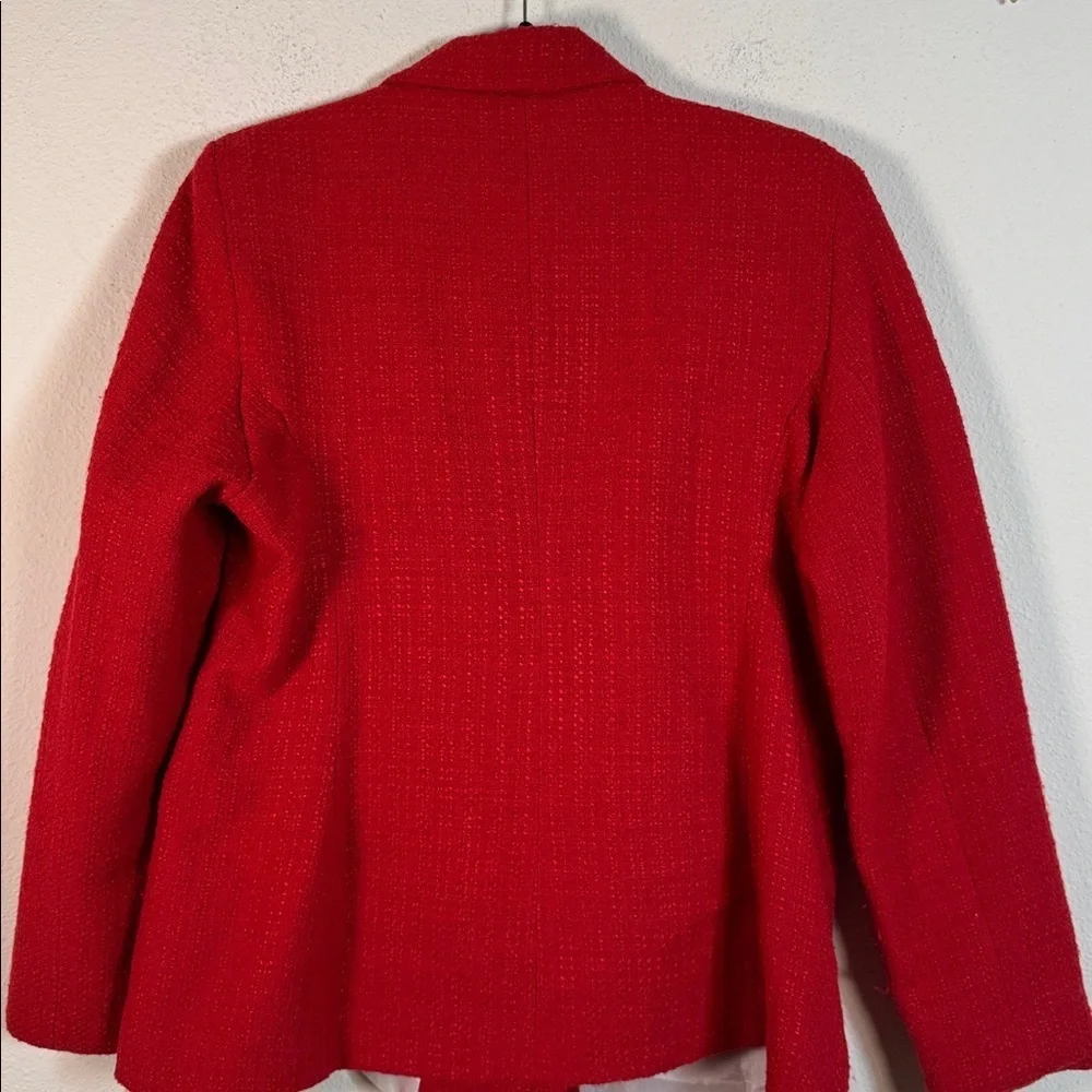 Women's Red Cotton Double-Breasted Blazer size 44-14
